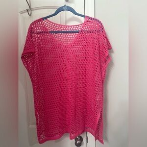Pink Crochet Cover-Up